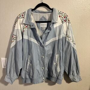 Vintage Stonybrook Quilted Cotton Jacket Size Large Patchwork Cottagecore